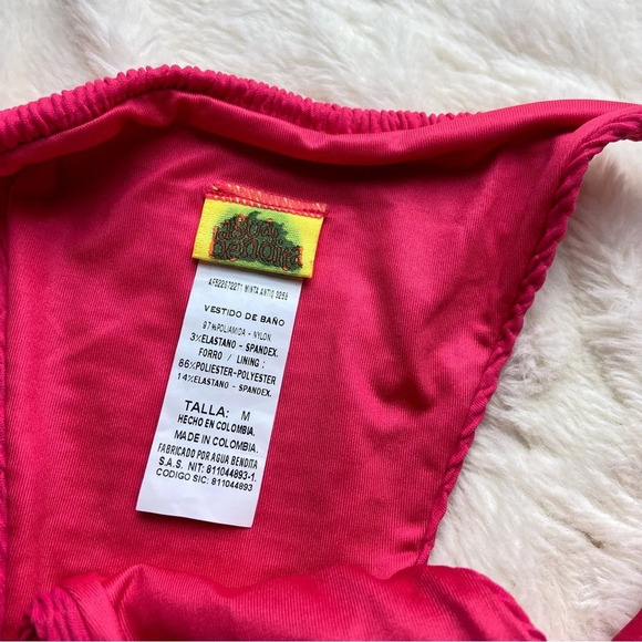 NWOT agua Bendita minta cheeky bikini bottoms pink 12651 - Picture 7 of 9